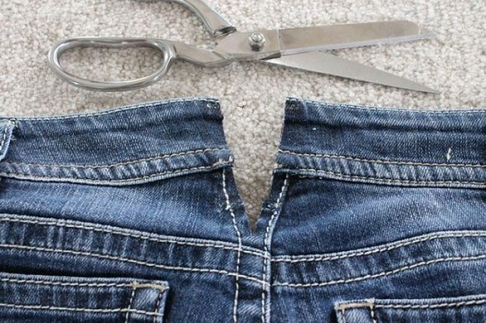 как переделать испорченные джинсы