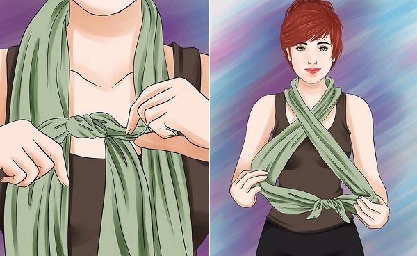 как завязать шарф арафатку