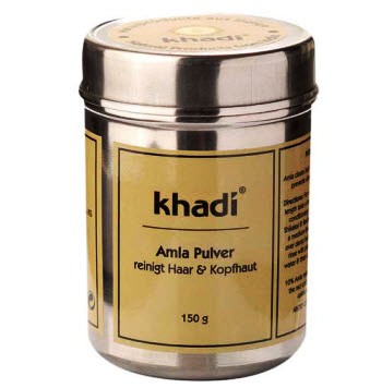 Травяной порошок "Амла" органический кондиционер для блеска и объема волос Khadi Amla Pulver