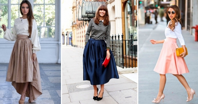 Широкая юбка – удобный и стильный предмет гардероба современной женщины