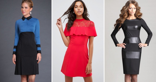 Комбинированные платья – топ-50 самых модных фасонов и образов