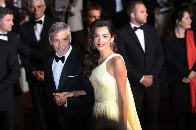 Джордж и Амаль Клуни в Каннах в 2016 году
