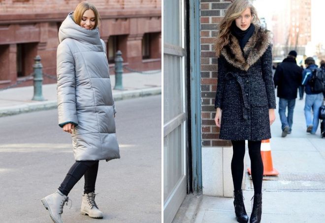 Зимние образы с женским пальто