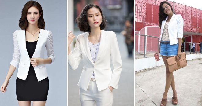 Мода для девушки 2019 - пиджаки белые
