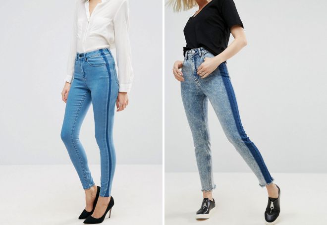джинсы с лампасами 2018