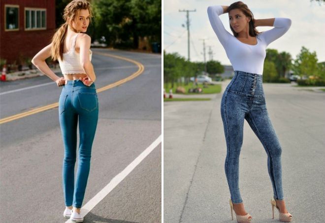 джинсы с высокой талией 2018