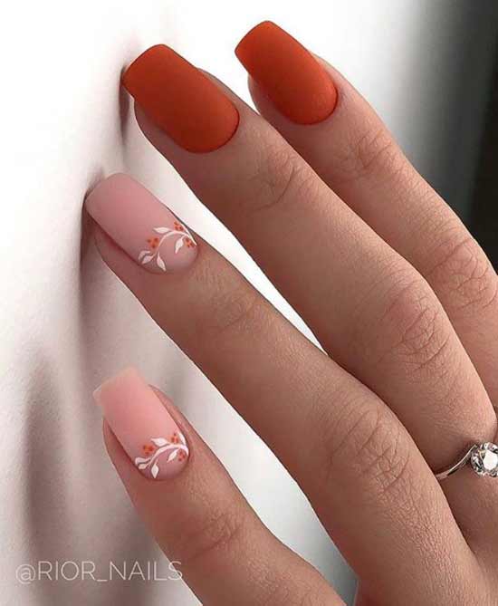 Матовый весенний дизайн ногтей