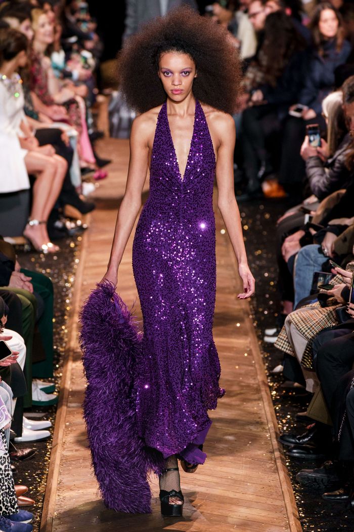 Фиолетовое вечернее платье Michael Kors Collection