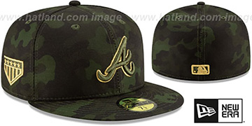 Braves 2019 ARMED FORCES STARS N STRIPES Hat by New Era
