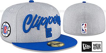 Clippers ROPE STITCH DRAFT Grey-Royal Fitted Hat by New Era