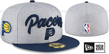 Pacers ROPE STITCH DRAFT Grey-Navy Fitted Hat by New Era