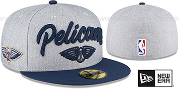 Pelicans ROPE STITCH DRAFT Grey-Navy Fitted Hat by New Era