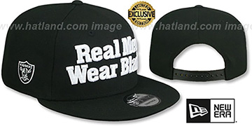 Raiders REAL MEN TEAM-BASIC SNAPBACK Black Hat by New Era