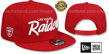 Raiders SCRIPT TEAM-BASIC SNAPBACK Red Hat by New Era