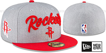Rockets ROPE STITCH DRAFT Grey-Red Fitted Hat by New Era