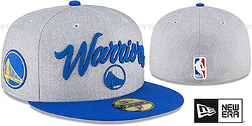 Warriors ROPE STITCH DRAFT Grey-Royal Fitted Hat by New Era
