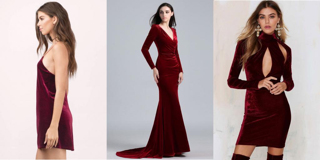 Красное бархатное платье идеально для свиданий!