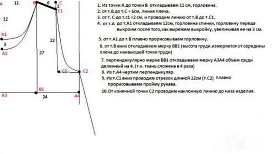 Выкройка верхней части платья